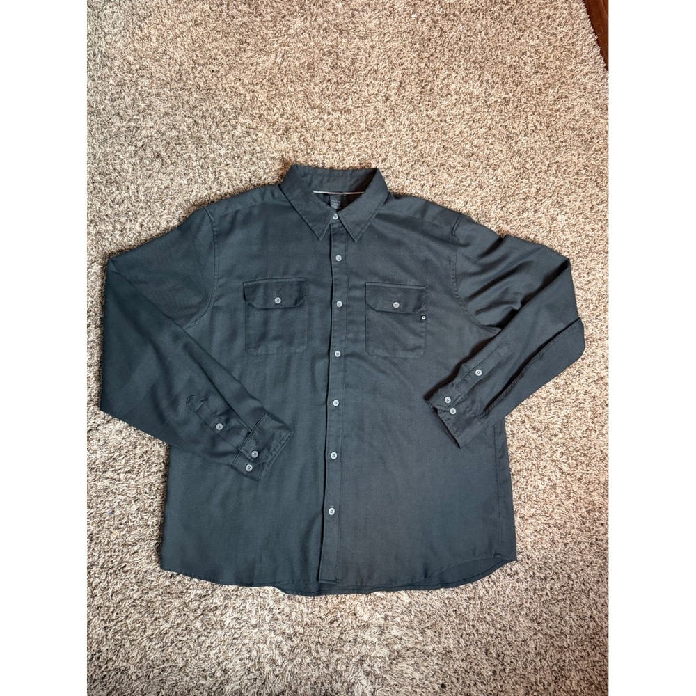 Marmot Mens XXL Gray Long Sleeve Button Down Shirt Dual‎ Pocket Outdoor Hiking